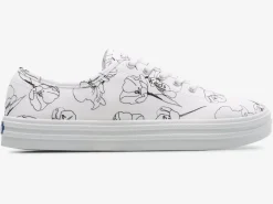 Sale Women's Breezie Canvas Hand Drawn Print Sneaker Women Lace Ups