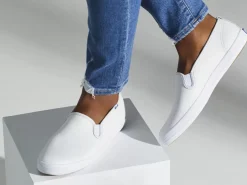 Online Women's Champion Leather Slip On Sneaker Women Leather