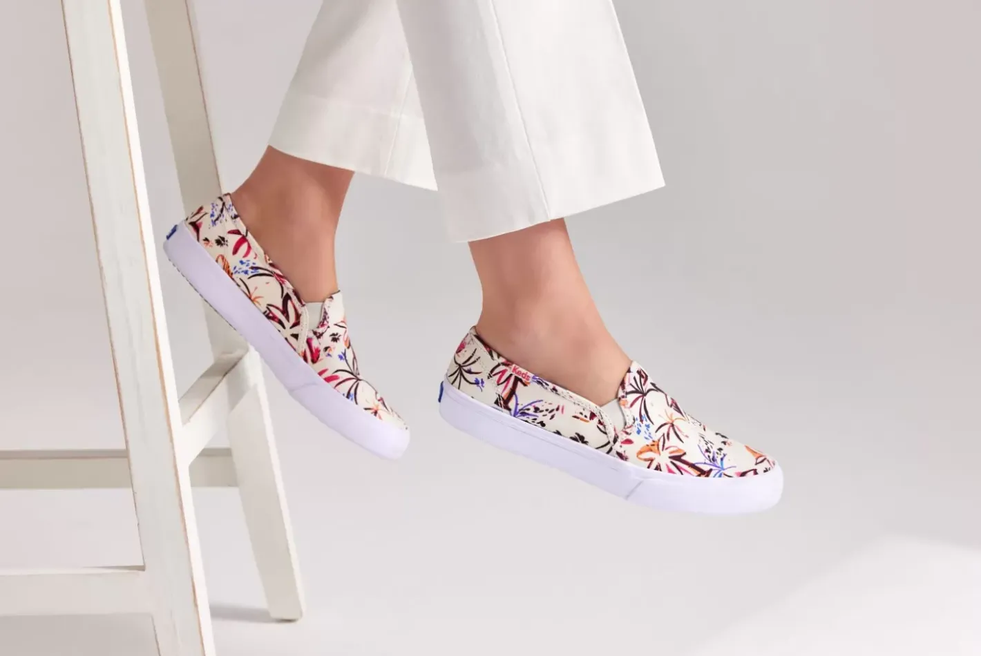 Women's Double Decker Island Print Slip On Sneaker Women Slip Ons