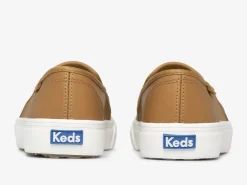 Online Women's Double Decker Leather Slip On Sneaker Women Leather