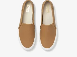 Online Women's Double Decker Leather Slip On Sneaker Women Leather