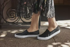 Sale Women's Double Decker Leather Slip On Sneaker Women Leather