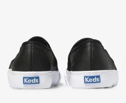 Sale Women's Double Decker Leather Slip On Sneaker Women Leather