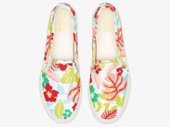 Best Women's Double Decker Tropical Print Slip On Sneaker Women Slip Ons