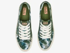 Discount Women's Jump Kick Canvas Abstract Floral Print Sneaker Women Lace Ups