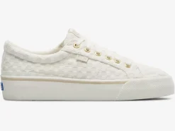New Women's Jump Kick Duo Dot Eyelet Sneaker Women Platforms