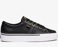 Outlet Women's Jump Kick Duo Leather Sneaker Women Platforms