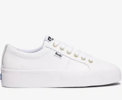 Clearance Women's Jump Kick Duo Leather Sneaker Women Platforms
