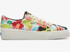 Hot Women's Jump Kick Duo Tropical Print Sneaker Women Platforms