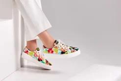 Hot Women's Jump Kick Duo Tropical Print Sneaker Women Platforms