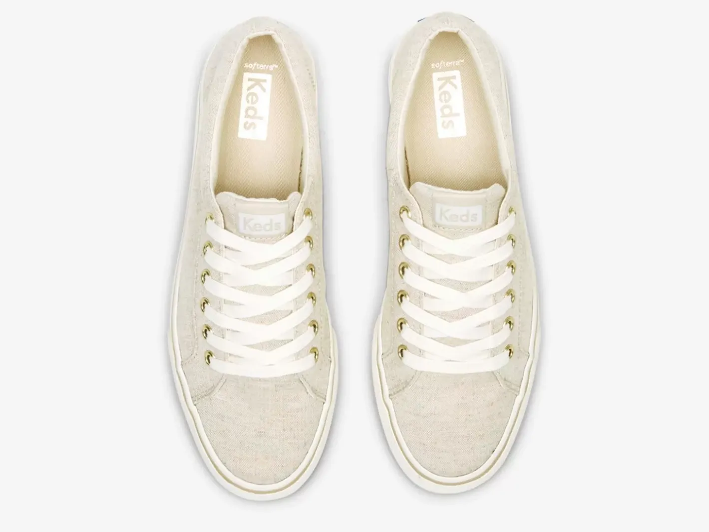 Sale Women's Jump Kick Linen Fleck Sneaker Women Lace Ups