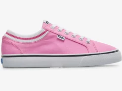 Outlet Women's Jump Kick Rib Knit Collar Sneaker Women Lace Ups