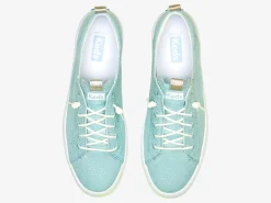 New Women's Kickback Canvas Dots Print Sneaker Women Slip Ons