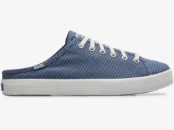 Hot Women's Kickstart Mule Canvas Stripe Slip On Sneaker Women Mules