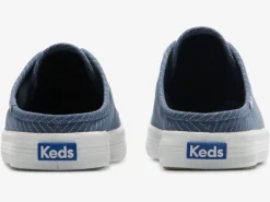 Hot Women's Kickstart Mule Canvas Stripe Slip On Sneaker Women Mules