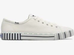 Hot Women's Kickstart Tennis Stripe Sneaker Women Lace Ups