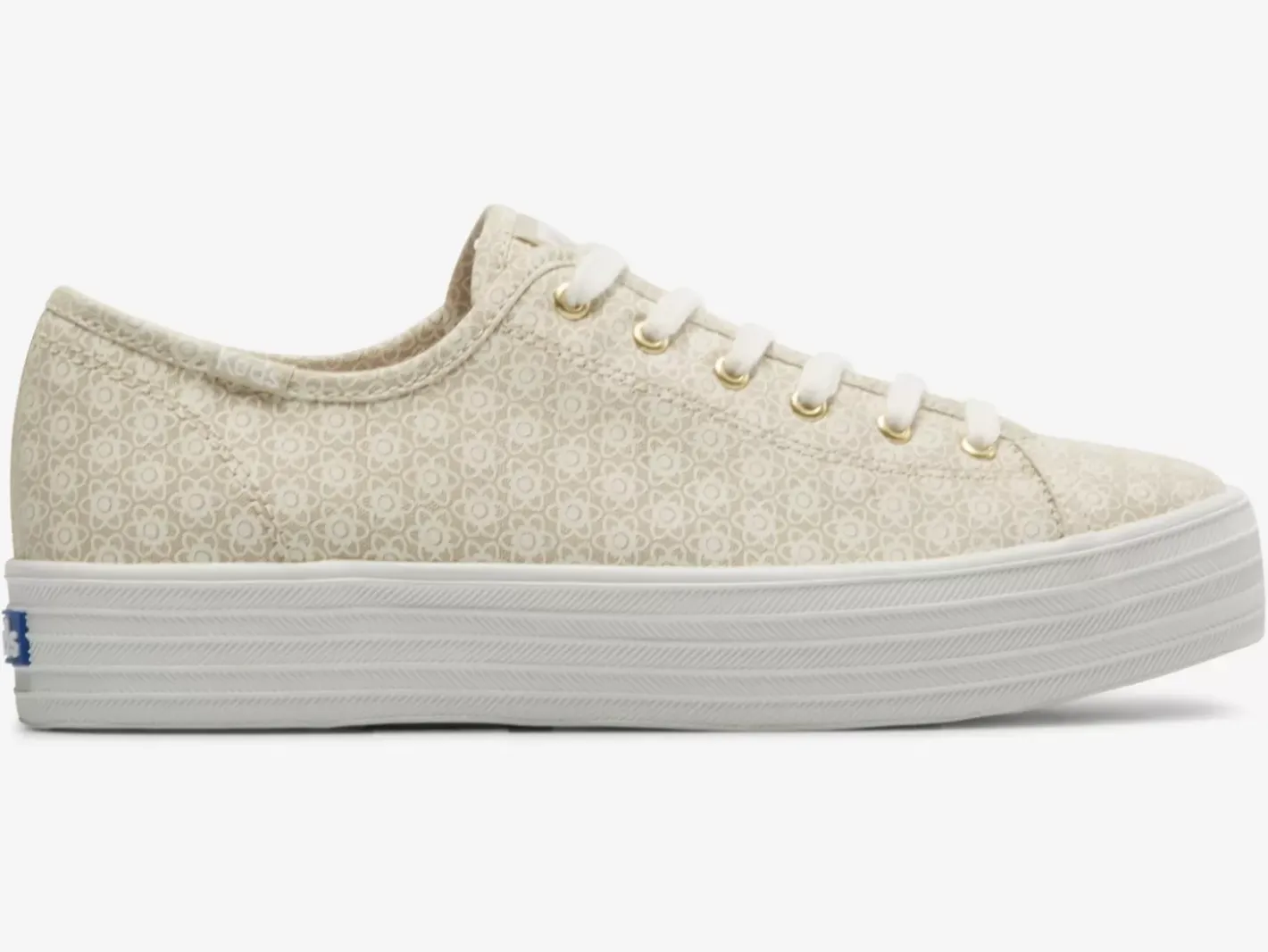 Online Women's Triple Kick Canvas Floral Print Sneaker Women Platforms
