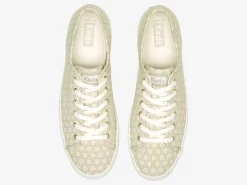 Online Women's Triple Kick Canvas Floral Print Sneaker Women Platforms