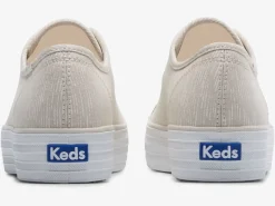 Women's Triple Kick Canvas Lines Print Sneaker Women Platforms