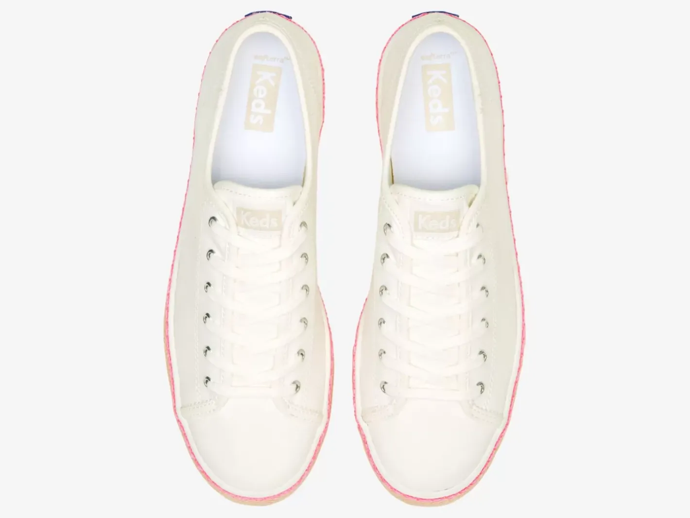 New Women's Triple Kick Canvas Jute Foxing Sneaker Women Platforms