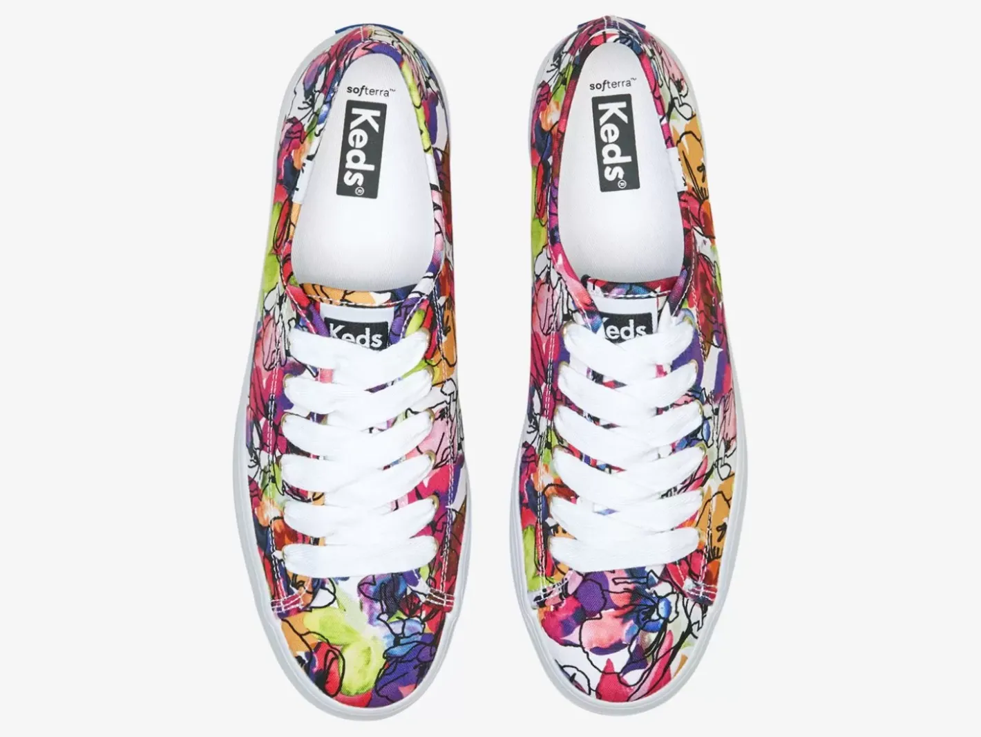 Online Women's Triple Up Watercolor Floral Sneaker Women Platforms
